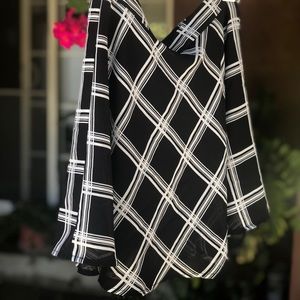 XS f21 big checkered skater skirt